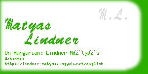 matyas lindner business card
